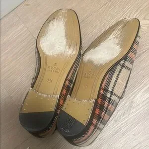 Gucci | Shoes | Plaid Loafers With Gold Detailing | Poshmark display picture 1